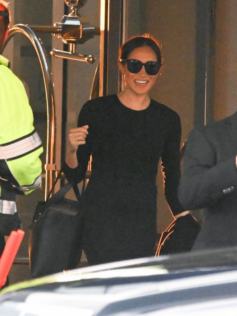 Meghan Markle arrives for her latest visit to the east coast. Picture: BACKGRID Australia