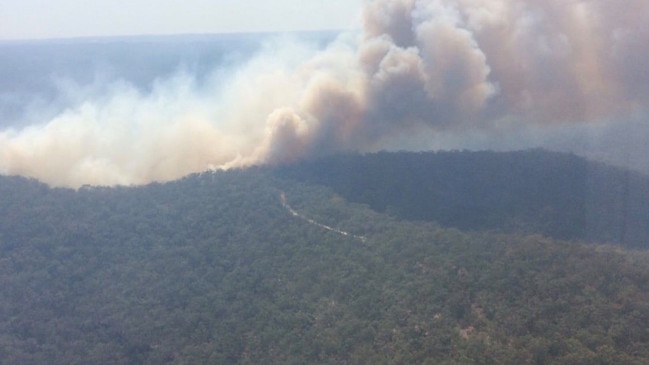 Image posted by the NSW RFS - Hawkesbury District on November 26 2019. Fire in Three Mile.