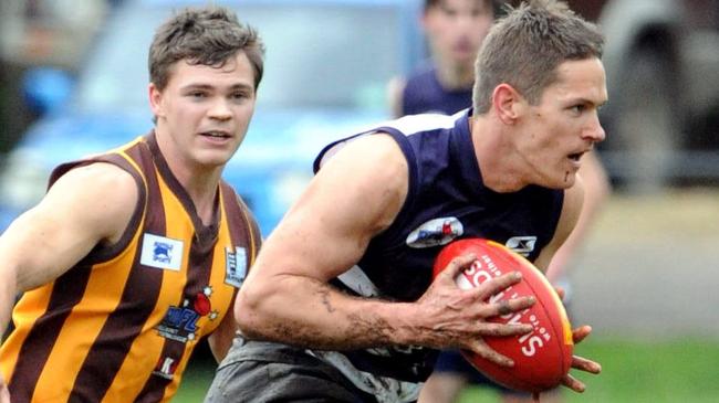 Al Meldrum in action for Macedon during his last stint with the club.