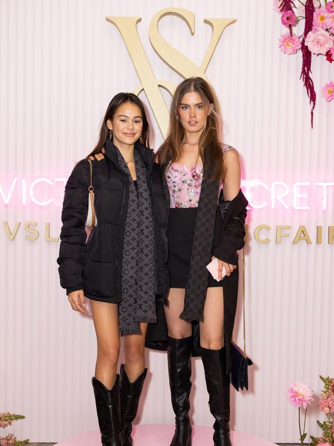 Alice Knight and Mia Kirwan at the Victoria's Secret Queensland Flagship Store Opening at Pacific Fair. Photo: Celeste Humphrey