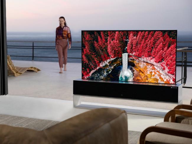 LG rollable OLED TV. Picture: Supplied