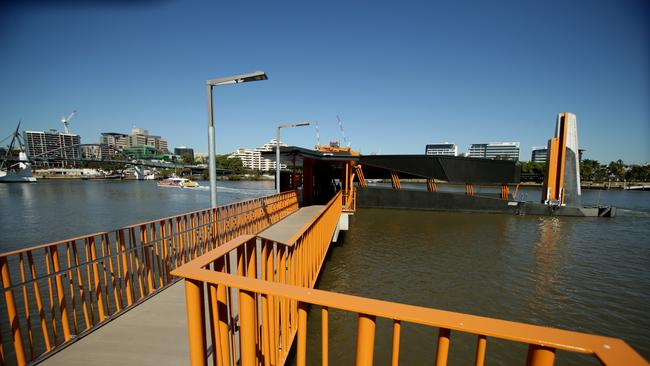 The QUT Ferry terminal at Gardens Point. Pic Mark Calleja