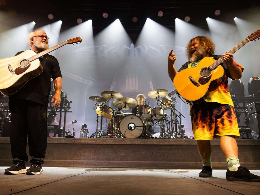 Hollywood star Jack Black and Kyle Gass at the Sydney concert. Photo: Tom Parrish