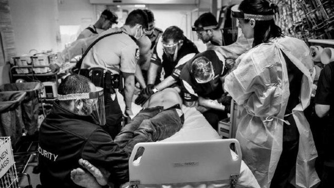 Drug-fuelled patients would often frighten others in emergency departments. Picture: GARY RAMAGE