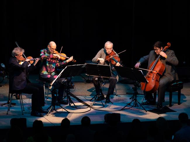 Kronos Quartet, from left, David Harrington, John Sherba, Hank Dutt, and Paul Wiancko. Picture: Allie Foraker