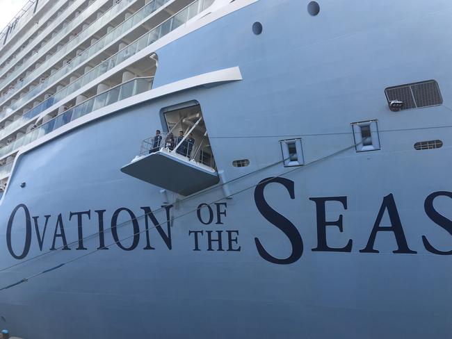 The Maori blessing on the Ovation of the Seas cruise ship for those affected by the White Island volcano eruption. Picture: Charles Miranda