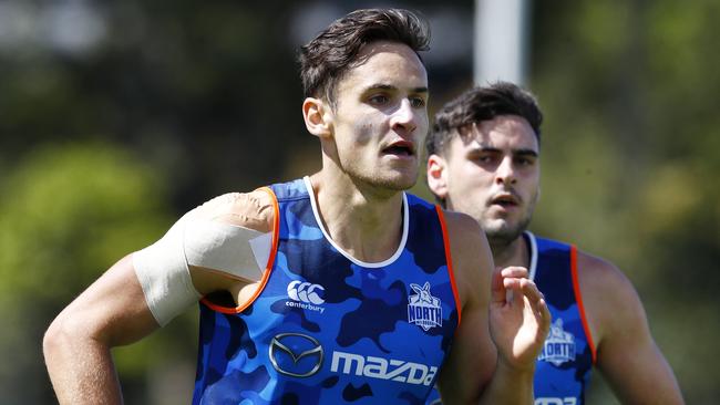 Mitchell Hibberd on his way to winning North Melbourne’s time trial. Picture: Michael Klein