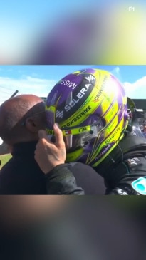 Lewis Hamilton hugs dad, in tears after drought breaking win