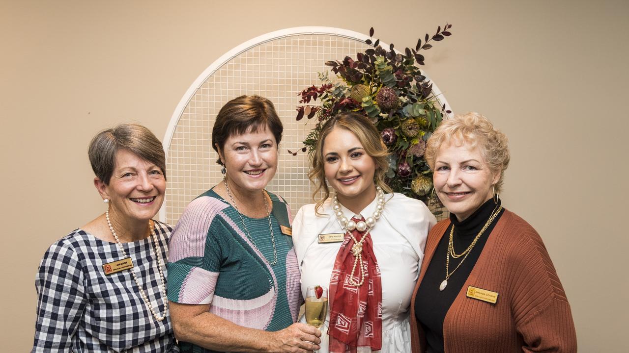 Getting together are (from left) Jan Cover, Janette Kaiser, Kate Ruijter and Amanda Lehane at an International Women's Day lunch hosted by Zonta Club of Toowoomba at Picnic Point, Friday, March 5, 2021. Picture: Kevin Farmer