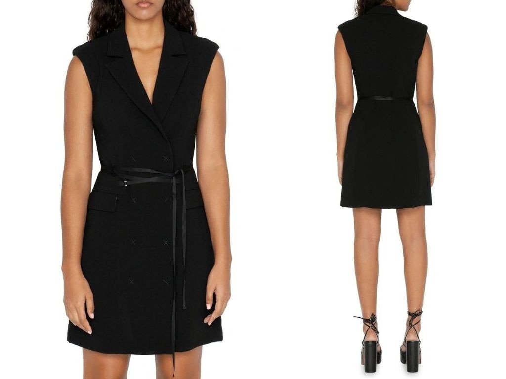 How cute is this black blazer mini dress?!