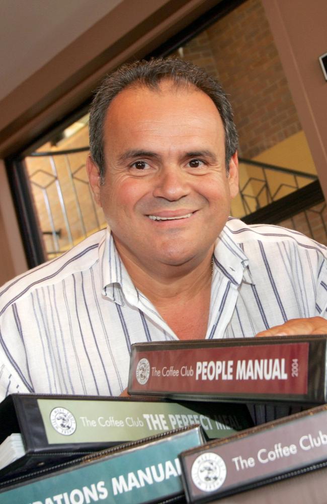 Emmanuel Drivas, founding director and chairman of the Coffee Club chain. Picture: File