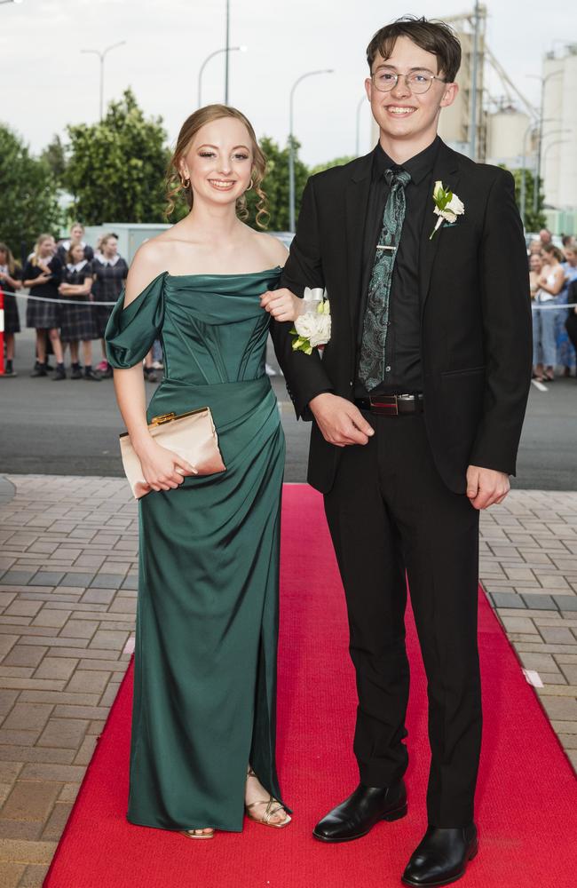 Alana Callaghan and Lawson Booth at Toowoomba Grammar School formal at Rumours International, Wednesday, November 15, 2023. Picture: Kevin Farmer