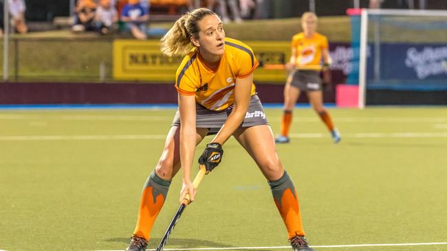 Aleisha Neumann playing for the Brisbane Blaze. Picture: Andrew Blanchard.