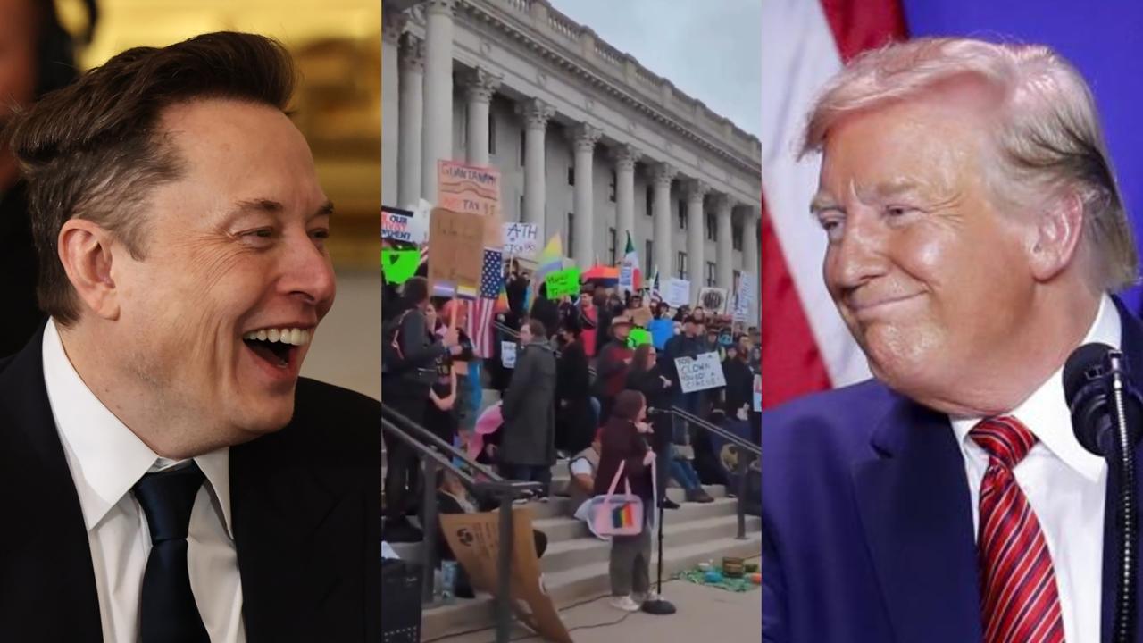 Leftist protesters have a ‘complete meltdown’ over Musk and Trump