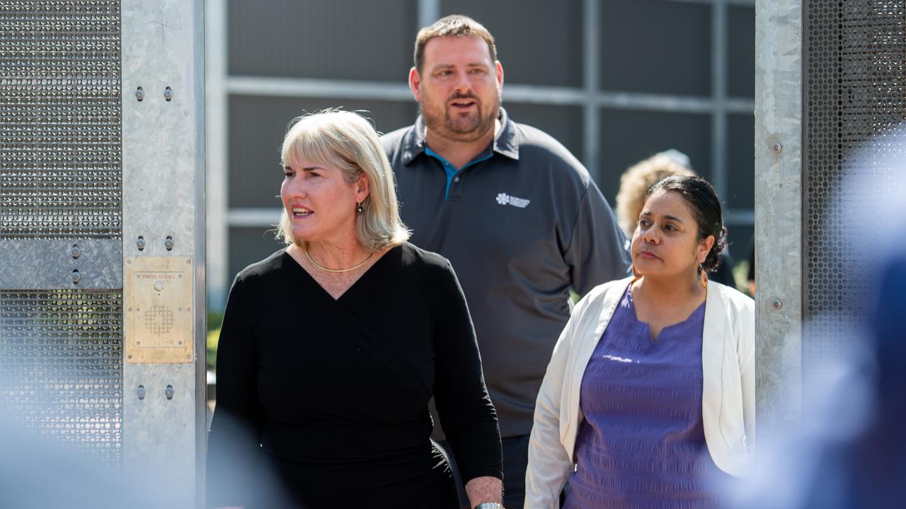 Chief Minister Eva Lawler and Youth Minister Ngaree Ah Kit attended the tour on July 23, 2024, of the soon-to-be-completed Darwin Youth Detention Centre at Holtze. Picture: Pema Tamang Pakhrin