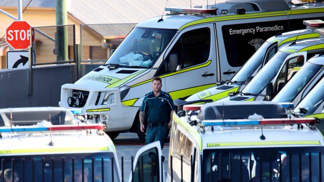 Ambulance ramping at the PA Hospital (Princess Alexandra Hospital) Woolloongabba. Picture David Clark