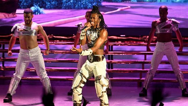 Lil Nas X performs on stage during Falls Festival Melbourne at Sidney Myer Music Bowl on December 29, 2022. Picture: Getty