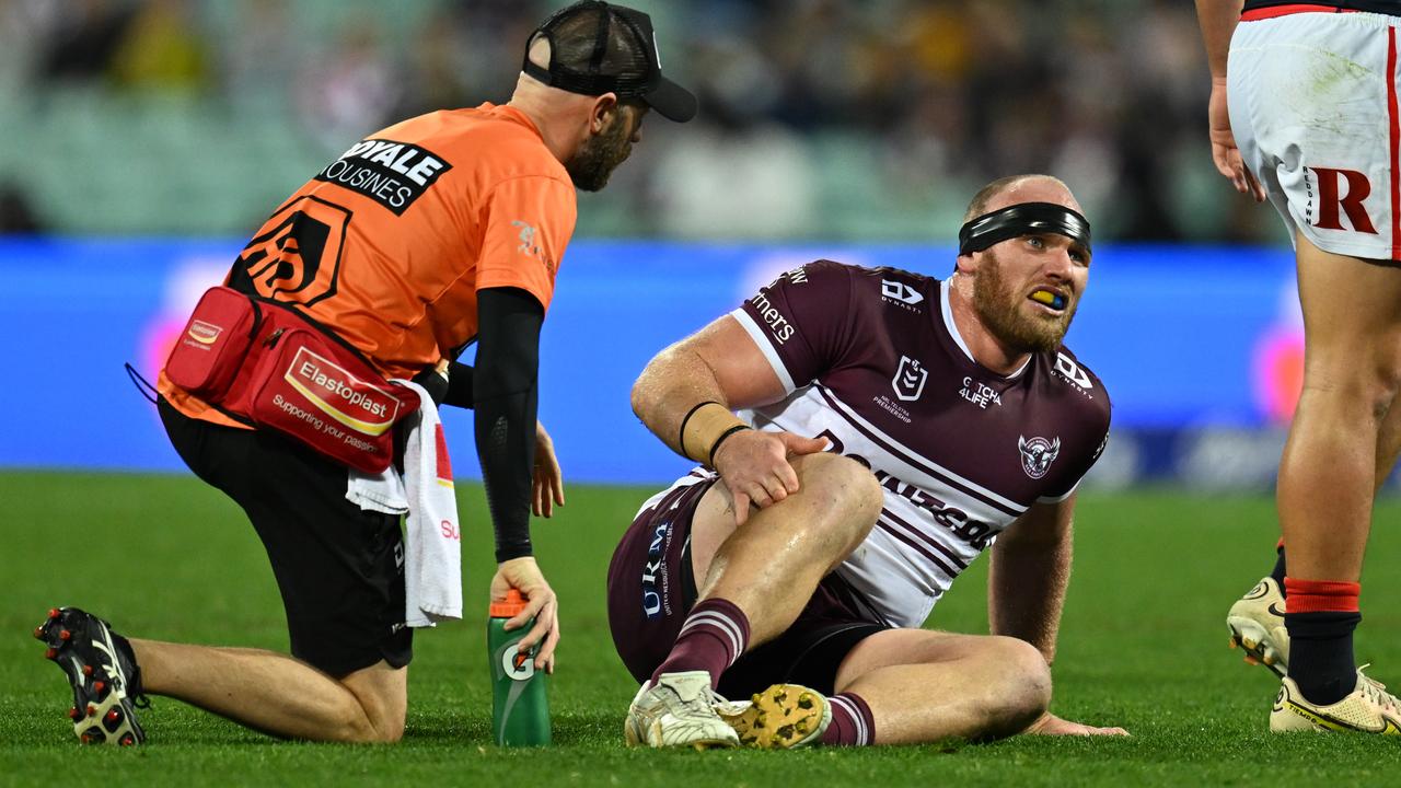 Sea Eagles forward Matt Lodge faces an uncertain NRL future.