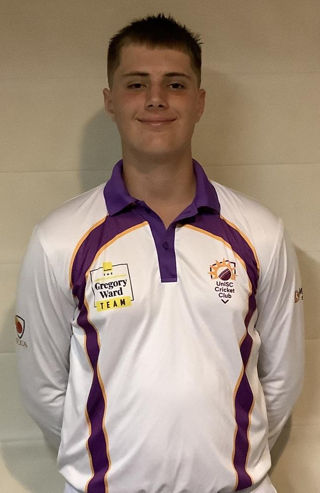 USC under-17 leading bowler Nathan Pritchard.