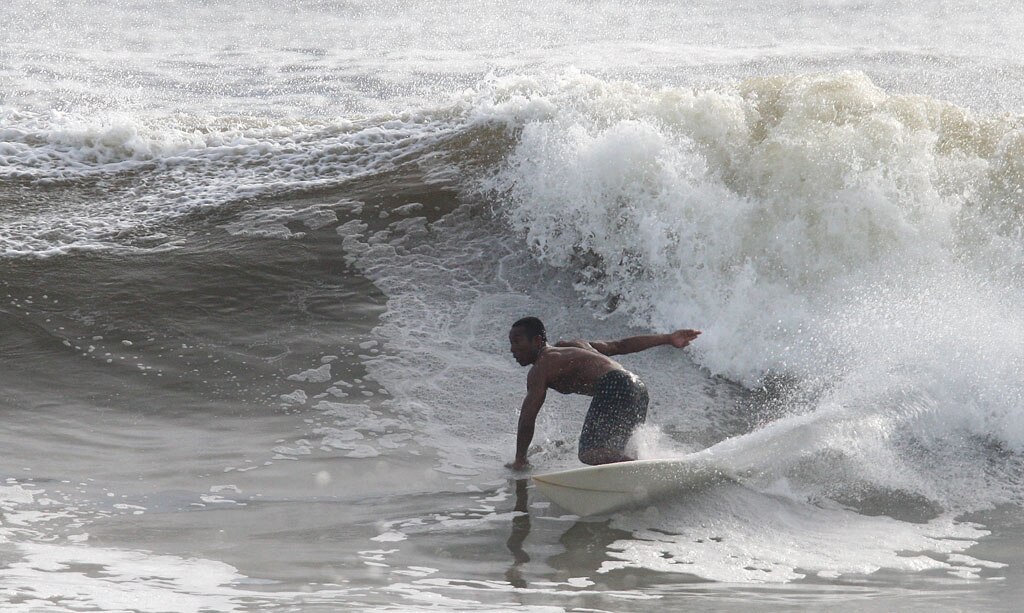 Alexandra Headland gets good lefts and rights for longboarders and shortbaorders alike. Picture: Nicholas Falconer