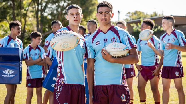 Keebra Park’s Jett Bryce (left) with with the Broncos and Wailer Whaiapu is with the Titans. Photo: Supplied