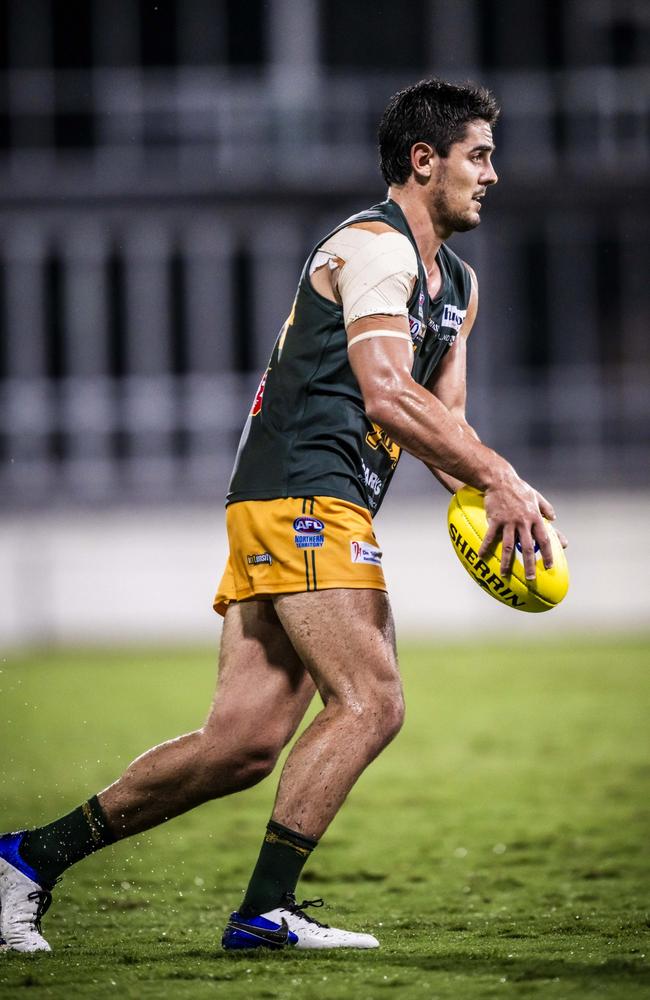 Joel Garner playing for St Mary's in the 2023-24 NTFL season. Picture: Patch Clapp / AFLNT Media