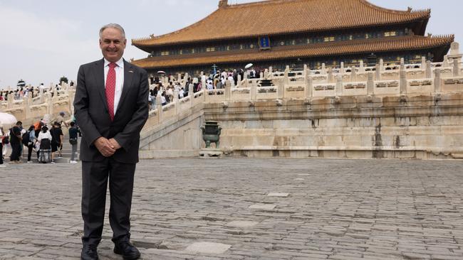 The minister said he was very privileged to be given the special tour of the Forbidden City in Beijing as a guest of the Chinese Ministry of Commerce. Credit: DFAT Michael Godfrey