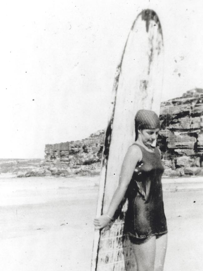 Isabel Letham on Freshwater Beach. Picture: Northern Beaches Library Local Studies