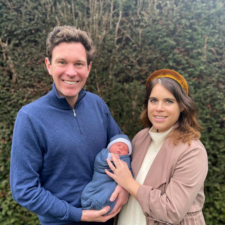 Princess Eugenie with her husband Jack Brooksbank and baby August. (Photo by Princess Eugenie and Jack Brooksbank via Getty Images)