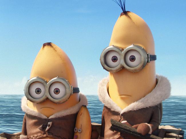 Scene from the coming animated movie Minions.