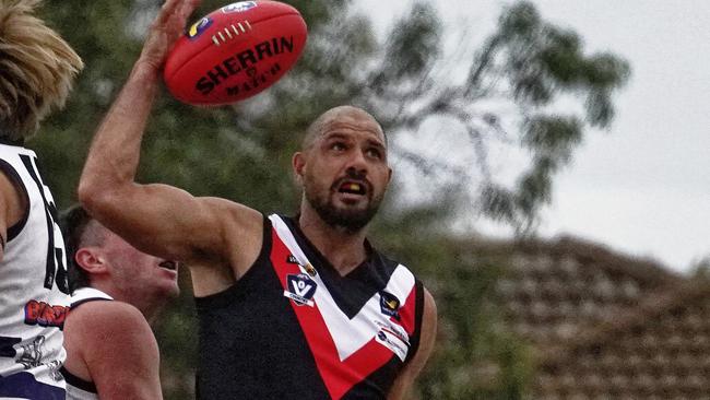 Ex AFL stars Paddy Ryder and Dayne Beams play in MPFNL match, Devon Meadows v Pearcedale. Devon Meadows player Paddy Ryder. Picture: Valeriu Campan