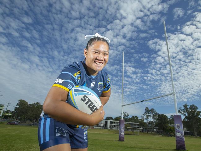 Mabel Park SHS  schoolgirl rugby league player Malaela Suâa. Thursday May 27, 2021. Picture: Renae Droop