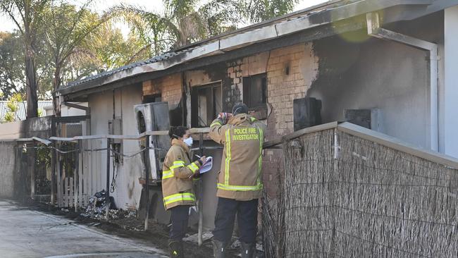 House fire on Lambert Ave, West Lakes Shore. Picture: Keryn Stevens