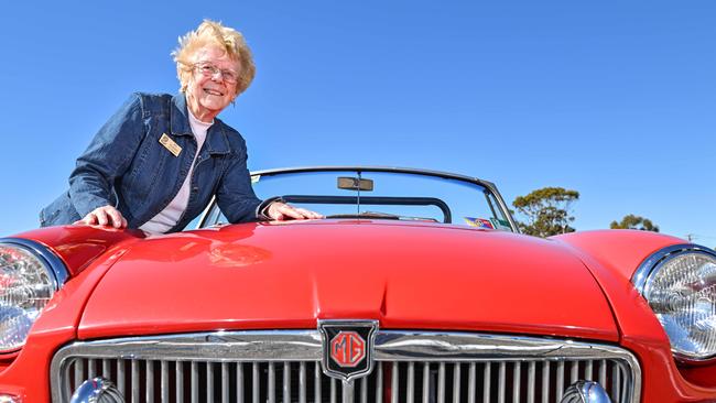 Joy enjoyed a special lap around Mallala Motorsport Park on Sunday. Picture: Brenton Edwards