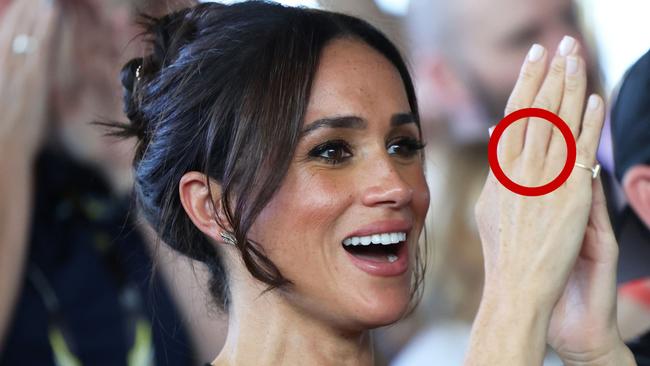 Meghan Markle has been spotted without her engagement ring at the Invictus Games.