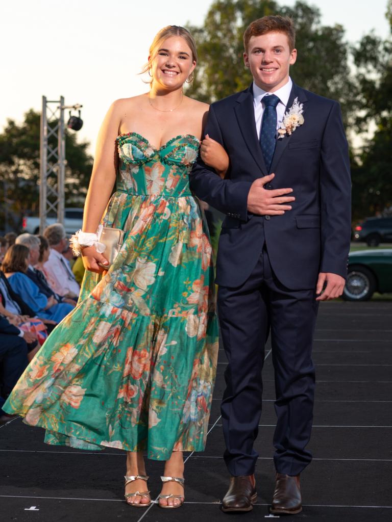 Gracie Finger and Riley Sullivan at the 2024 Rockhampton Grammar School formal.