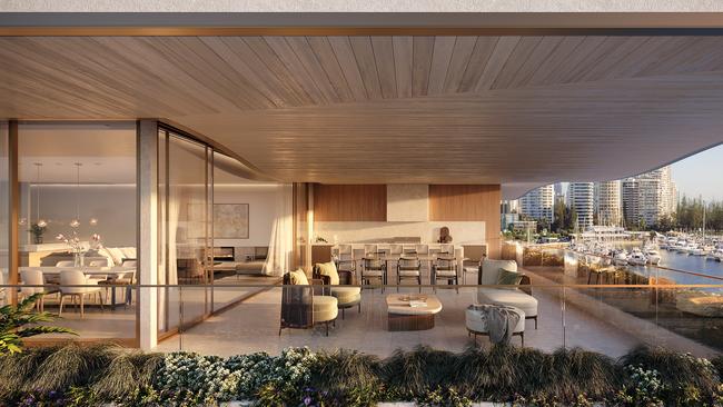 Artist impression of a unit in Gordon Corp's Mantaray Marina and Residences on The Spit,