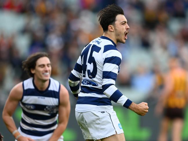 Brad Close puts one through. Picture: Quinn Rooney/Getty Images