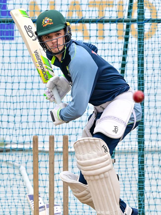 Konstas in the nets at Galle Picture: AFP