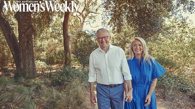 Prime Minister Anthony Albanese and fiancee Jodie Haydon, who says their wedding could be held outdoors in the second half of the year. Picture: Alana Landsberry/Australian Women's Weekly