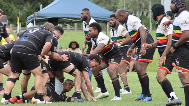 The Northlakes/The Bay first grade rugby union team, playing against Ourimbah Razorbacks in the 2025 Central Coast Rugby Union competition. Picture: supplied