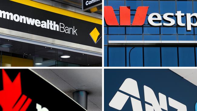 COMPOSITE 4:3 - Australia's four big banks Commonwealth, Westpac, NAB, ANZ. Picture: NCA Newswire