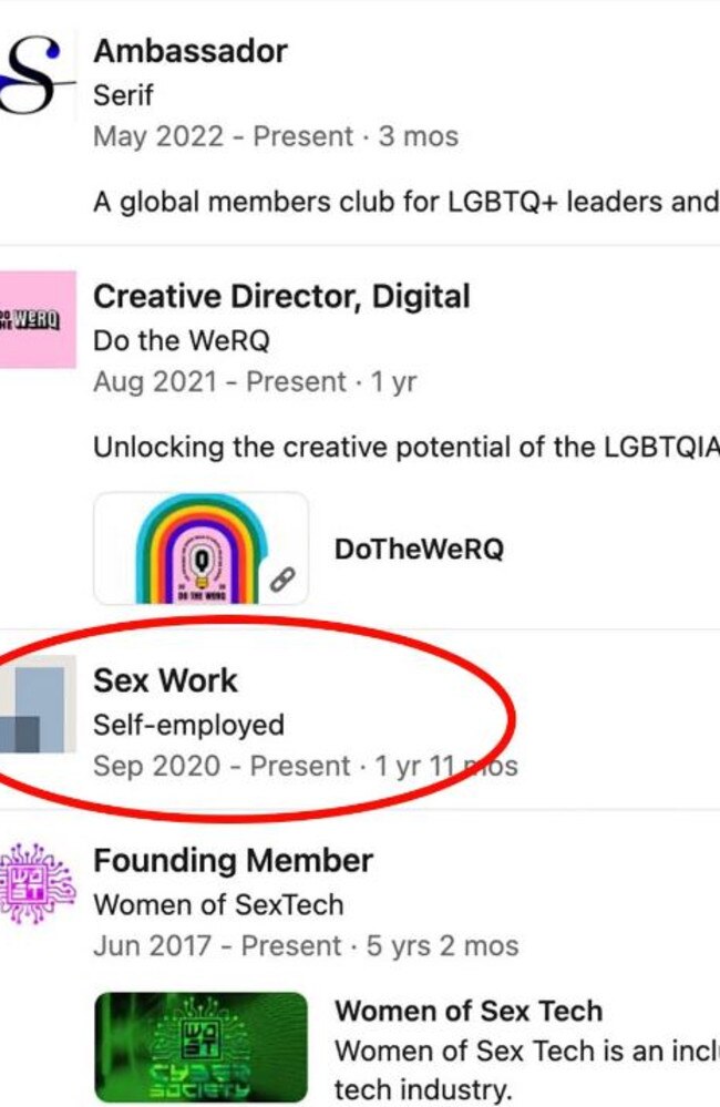 New York Woman Lists Sex Work Role On Her Linkedin Profile Au — Australias Leading 9835