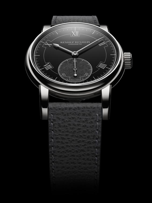 Akrivia stainless steel and leather-strap Rexhep Rexhepi Chronometre Contemporain II watch. Picture: Supplied