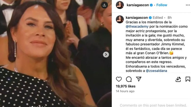 Karla responded to O'Brien's joke via an Instagram post. Picture: Instagram