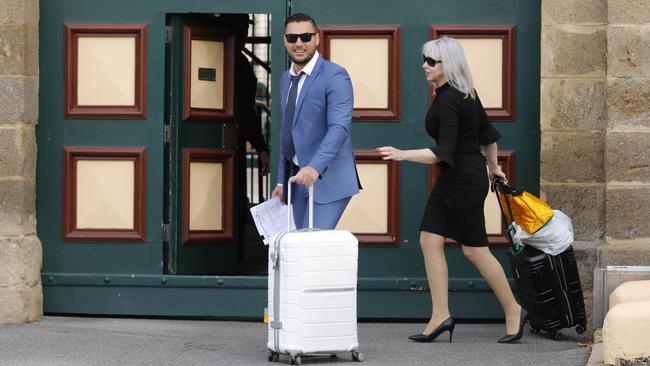 Salim Mehajer leaves Cooma Jail with his solicitor Zali Burrows.