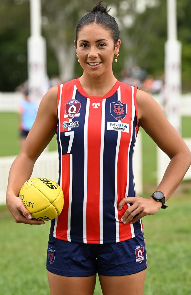 QAFLW captains Chloe Litherland (Wilston Grange). pic Lyndon Mechielsen/Courier Mail