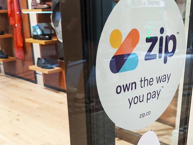 Zip signage is seen on a storefront in Sydney, Tuesday, October 22, 2019. (AAP Image/Derek Rose)