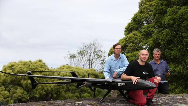 Flight control software specialist and leader of Ardupilot project, Andrew Trigell, Drone company Carbonix founder and CTO Dario Valenza, and Rowan Watkins, Pilot and Regulatory Specialist ANU.