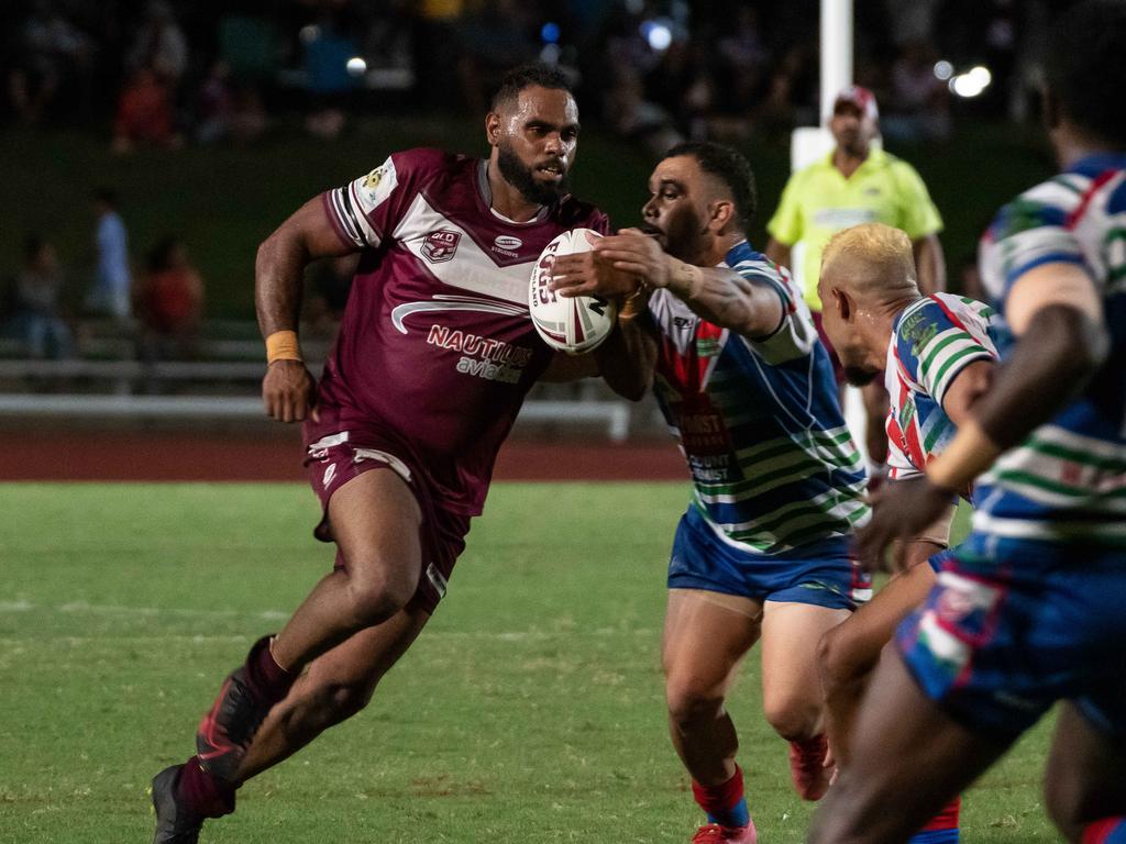 Yarrabah Seahawks' Dale Ambrym. Picture: Emily Barker